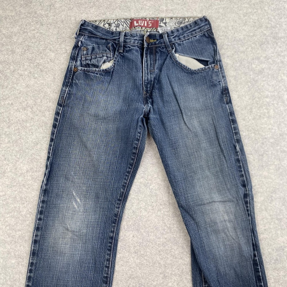 Levis Slim Straight Jeans Boys Youth 16 Regular 28x28 (26x27) Medium Wash Blue